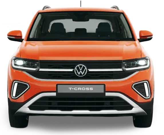 Camioneta Volkswagen naranja.
