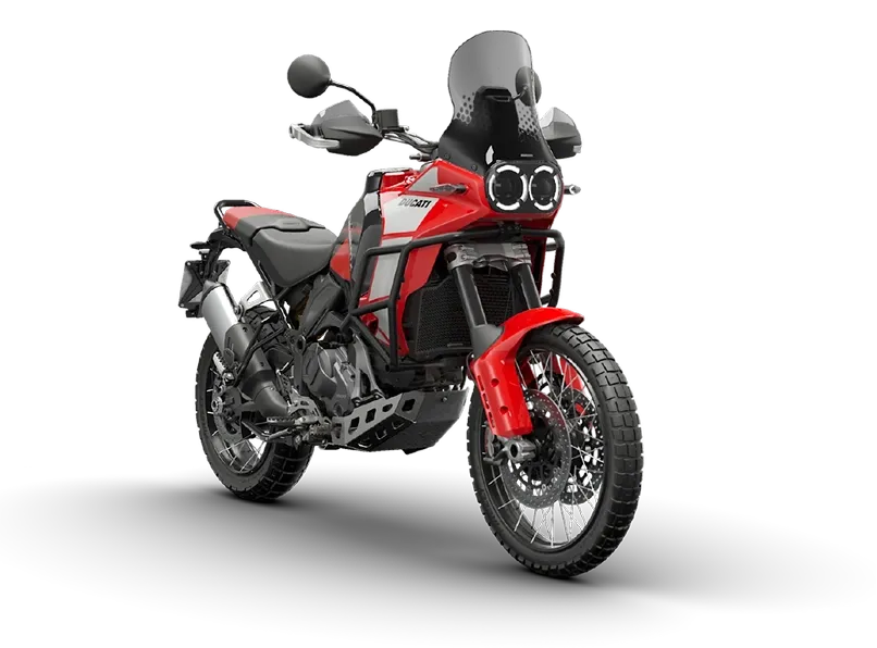 Moto Ducati roja.