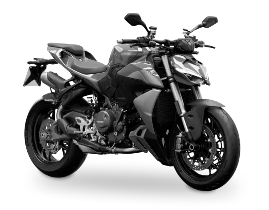 Moto Ducati Streetfighter V2 color negro.